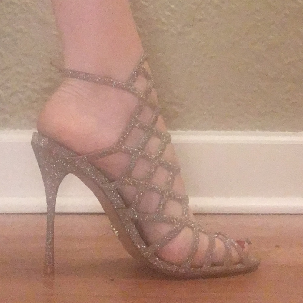 Schutz sparkly heel